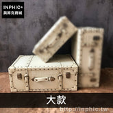 INPHIC-收納箱復古道具防水家居歐式英倫木箱皮箱服裝店拍攝手提箱-大款
